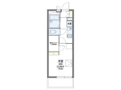 レオパレスYAMAZAKI(1K/2階)の間取り写真