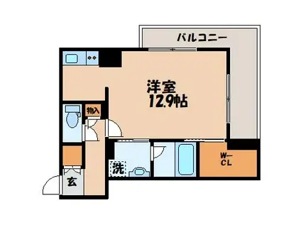 SHAMAISON HANAOKA(ワンルーム/2階)の間取り写真