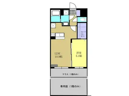 Y&M SAKURAIII(1LDK/1階)の間取り写真