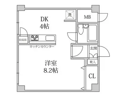 リオマンション(1DK/2階)の間取り写真