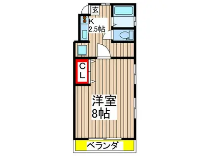小泉コーポ(1K/2階)の間取り写真