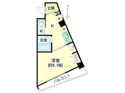第131新井ビル(1K/4階)の間取り写真