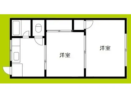 カトレアマンション(2DK/2階)の間取り写真