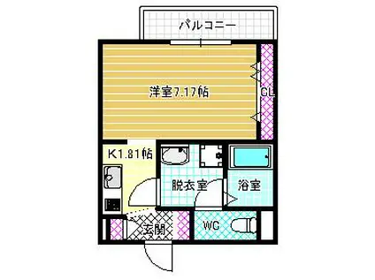 FSTYLE上田7丁目(1K/2階)の間取り写真