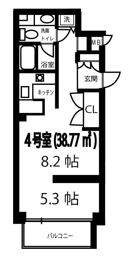シュトラール日本橋(ワンルーム/3階)の間取り写真