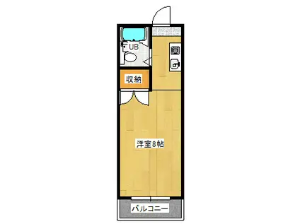 コーポ雅(1K/1階)の間取り写真