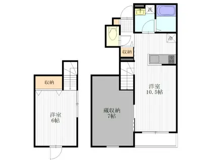 カーサ デガトス(1SLDK/1階)の間取り写真