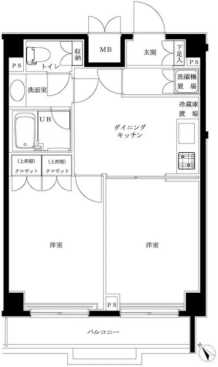 ルーブル上池台弐番館 5階階 間取り