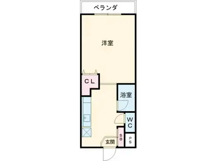 コーポラス坂井(1K/2階)の間取り写真