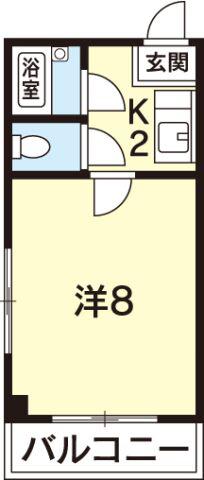 野口コーポラス(1K/3階)の間取り写真
