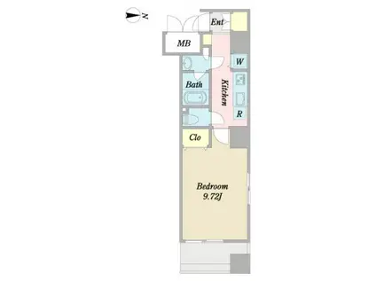 プロシード千代田(1K/11階)の間取り写真