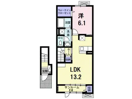 アレグリアIV(1LDK/2階)の間取り写真
