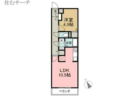 ELLEPARK(1LDK/4階)の間取り写真