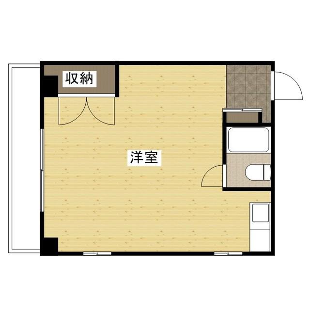 ハイツ陽光(ワンルーム/3階)の間取り写真