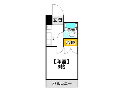 コーポみずしま(1K/3階)の間取り写真