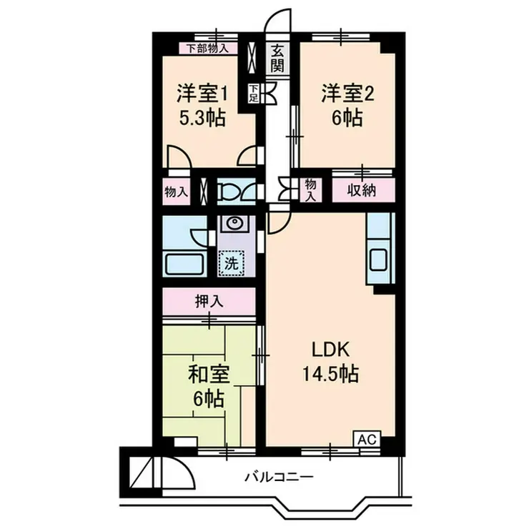 志木ファイブハイツ 6階階 間取り