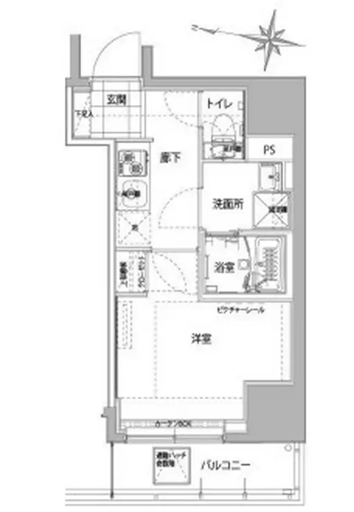 ハーモニーレジデンス横浜大通り公園 5階階 間取り