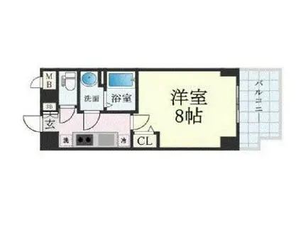 プレサンス神戸セレスティア(1K/14階)の間取り写真