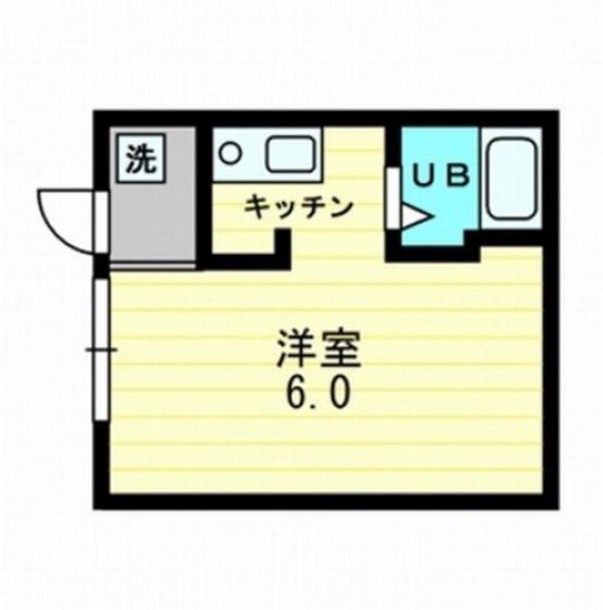 カサボニータ(ワンルーム/3階)の間取り写真