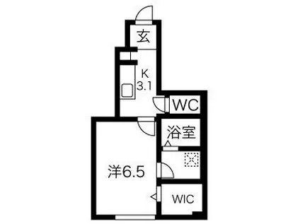 ROGER CONFORT III(1K/1階)の間取り写真