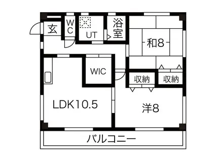 サンピュアSPACE(2LDK/1階)の間取り写真