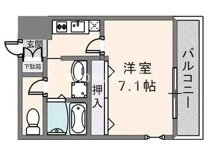 GRACE A(1K/3階)の間取り写真