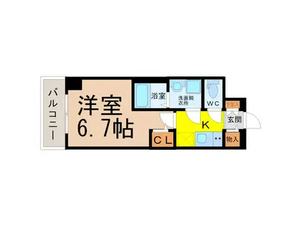 S-RESIDENCE熱田(1K/12階)の間取り写真