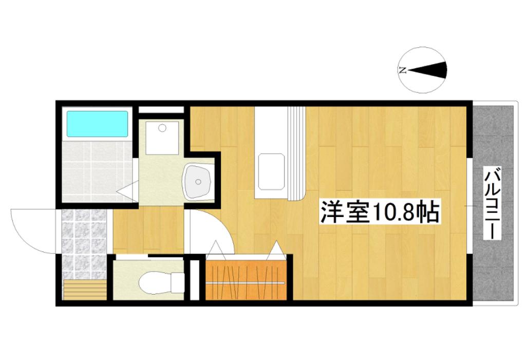 アコリエンテ21(ワンルーム/2階)の間取り写真
