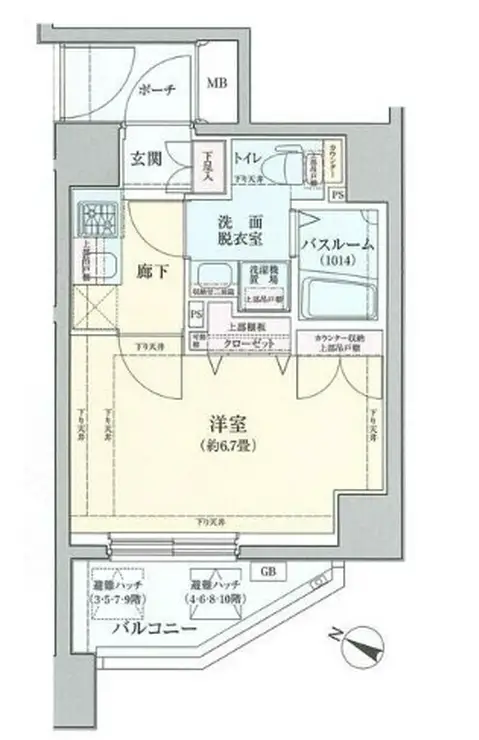 ロアール目黒不動前 3階階 間取り