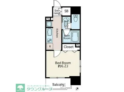 ミュプレ根岸(1K/4階)の間取り写真