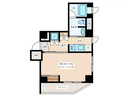 クリークス代沢レジデンス(1K/5階)の間取り写真