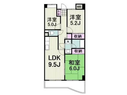 カーサフローレンス(3LDK/3階)の間取り写真