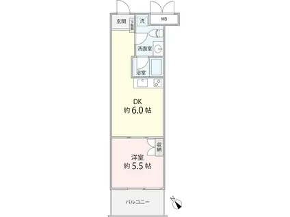 都営三田線 千石駅 徒歩4分 5階建 築23年(1DK/1階)の間取り写真