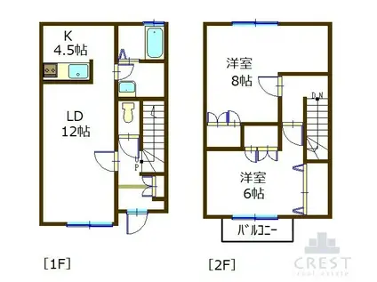 ラフィネ(2LDK/1階)の間取り写真