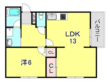 アドレスII(1LDK/4階)の間取り写真