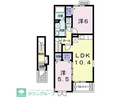 湘南新宿ライン高海 井野駅(群馬) 徒歩23分 2階建 築15年(2LDK/2階)の間取り写真