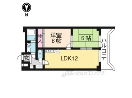 インペリアルパレス・リバーサイド(2LDK/6階)の間取り写真