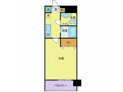 メゾン・ド・ヴィレ渋谷(1K/7階)の間取り写真