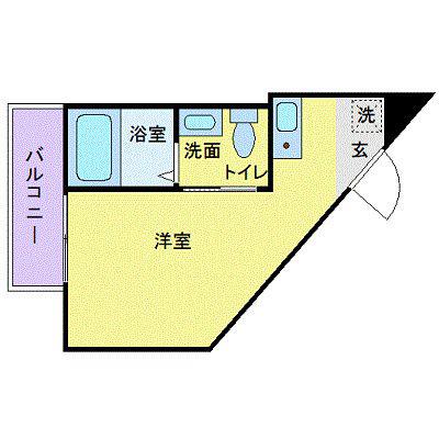 ラ・カンパネラ中央林間(ワンルーム/3階)の間取り写真