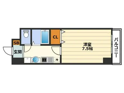 マイナビSTAY梅田東(1K/5階)の間取り写真