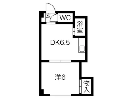 MAISON KAMUY N33(1DK/1階)の間取り写真