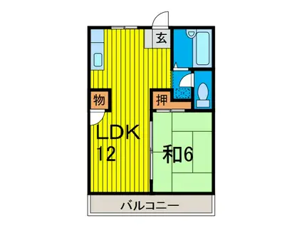 和光ハイツ(2DK/3階)の間取り写真