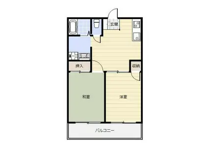 メゾン向台(2DK/3階)の間取り写真