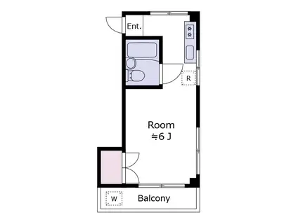 ジェナーアフロディテ(1K/2階)の間取り写真