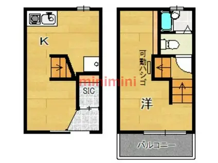 メゾン・ド・蔵 大手町(1DK/2階)の間取り写真