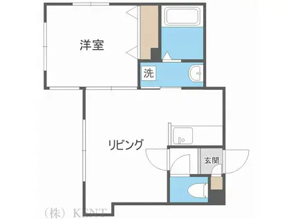 チェスターN23(1LDK/3階)の間取り写真