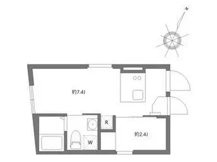 アピチェ南千住・0301(1DK/3階)の間取り写真