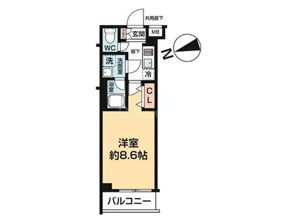 ARCOBALENO OHANAJAYA(1K/3階)の間取り写真