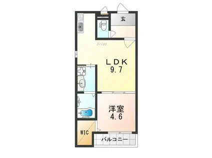 シャルマンエイトII番館(1LDK/2階)の間取り写真