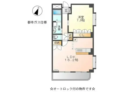 ガーデン斉宮司(1LDK/5階)の間取り写真